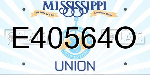 E40564O Mississippi License Plate