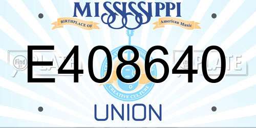 E408640 Mississippi License Plate