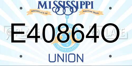 E40864O Mississippi License Plate