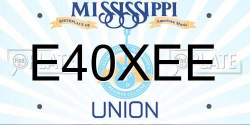 E40XEE Mississippi License Plate