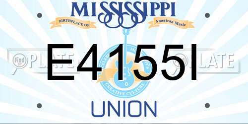 E4155I Mississippi License Plate