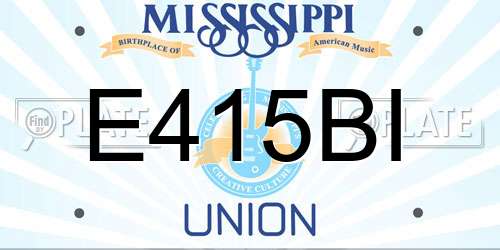 E415BI Mississippi License Plate