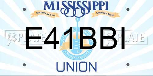 E41BBI Mississippi License Plate
