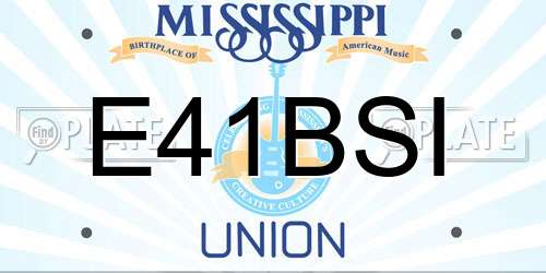 E41BSI Mississippi License Plate