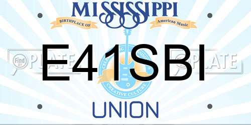 E41SBI Mississippi License Plate