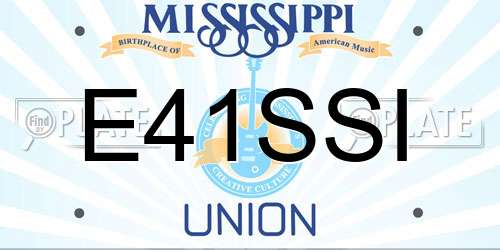 E41SSI Mississippi License Plate