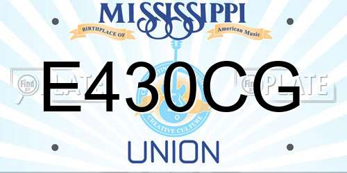 E430CG Mississippi License Plate