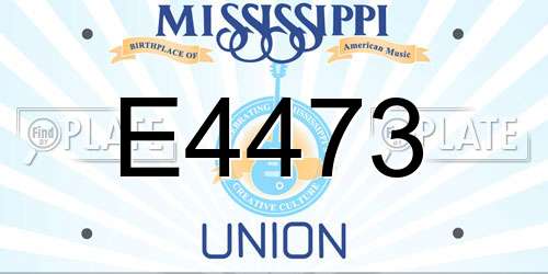 E4473 Mississippi License Plate