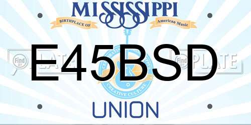 E45BSD Mississippi License Plate