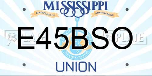 E45BSO Mississippi License Plate