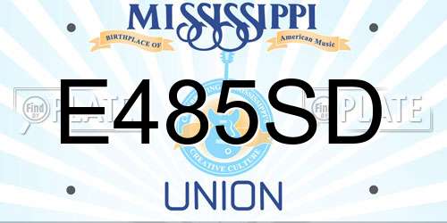 E485SD Mississippi License Plate