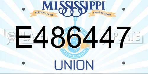 E486447 Mississippi License Plate