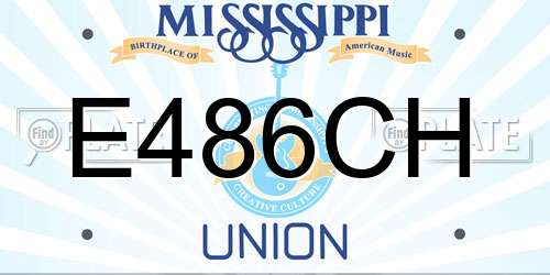 E486CH Mississippi License Plate