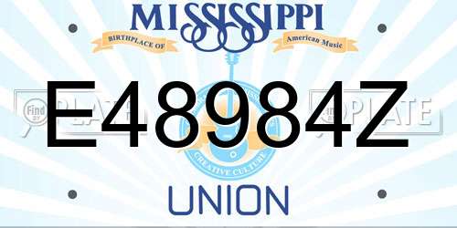 E48984Z Mississippi License Plate