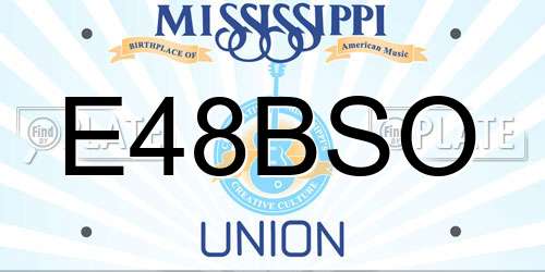E48BSO Mississippi License Plate