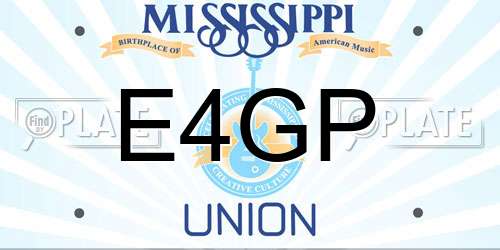 E4GP Mississippi License Plate