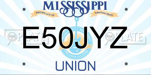 E50JYZ Mississippi License Plate