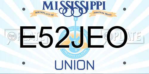 E52JEO Mississippi License Plate