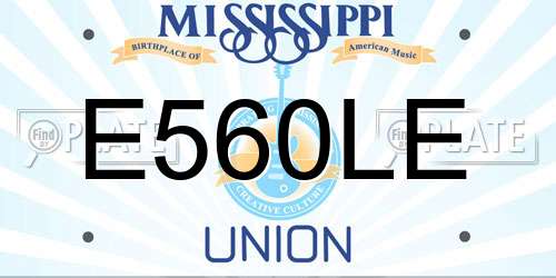 E560LE Mississippi License Plate