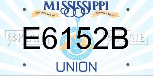 E6152B Mississippi License Plate