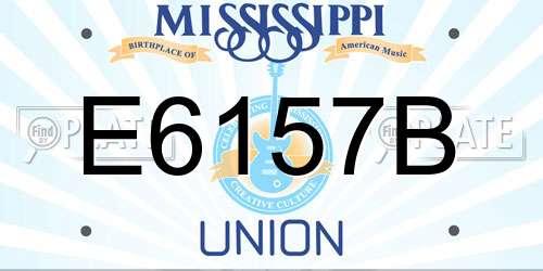 E6157B Mississippi License Plate