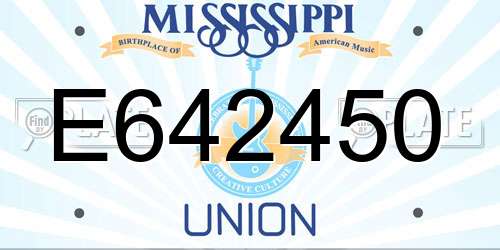 E642450 Mississippi License Plate