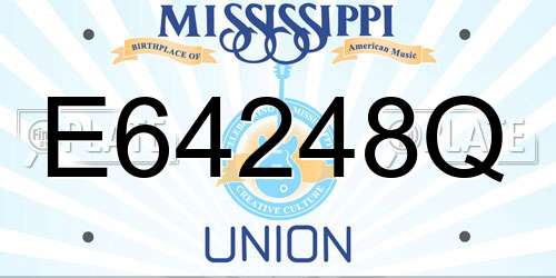 E64248Q Mississippi License Plate