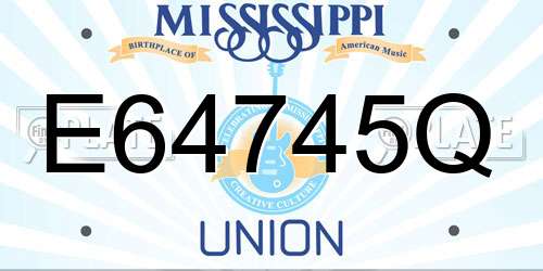 E64745Q Mississippi License Plate