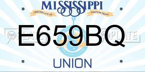 E659BQ Mississippi License Plate