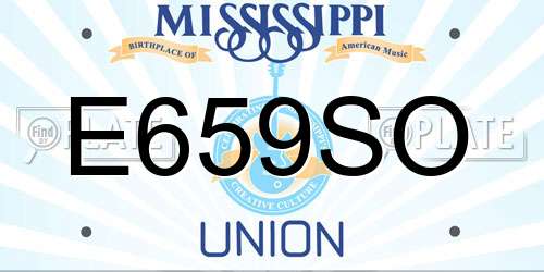 E659SO Mississippi License Plate