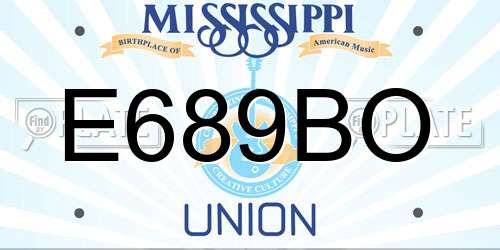 E689BO Mississippi License Plate