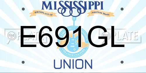 E691GL Mississippi License Plate