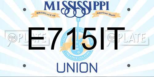 E715IT Mississippi License Plate
