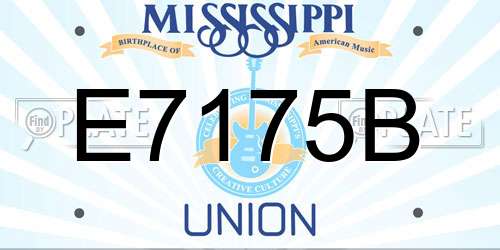 E7175B Mississippi License Plate