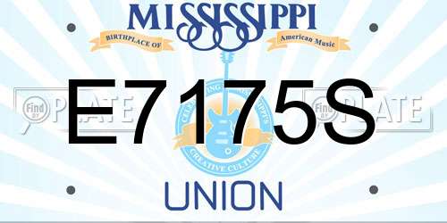 E7175S Mississippi License Plate