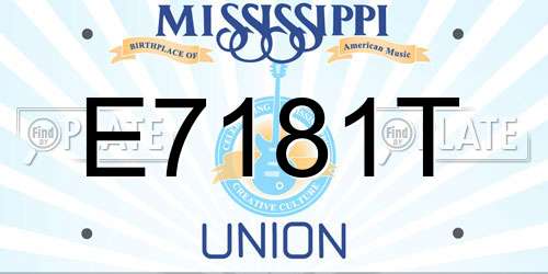 E7181T Mississippi License Plate