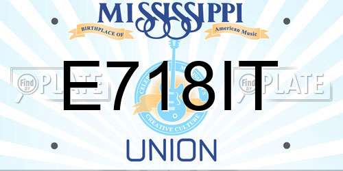 E718IT Mississippi License Plate