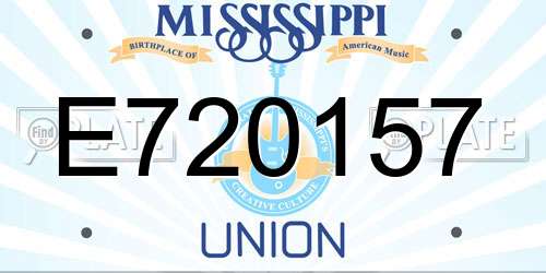 E720157 Mississippi License Plate