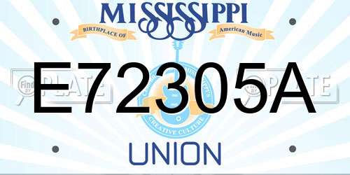 E72305A Mississippi License Plate