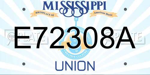 E72308A Mississippi License Plate