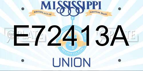 E72413A Mississippi License Plate