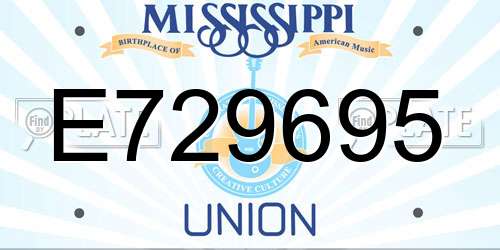E729695 Mississippi License Plate