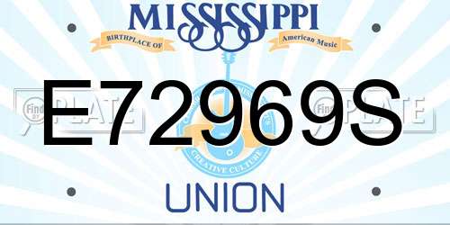 E72969S Mississippi License Plate
