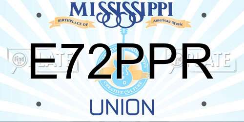 E72PPR Mississippi License Plate