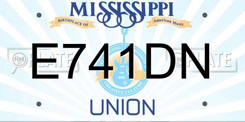 E741DN Mississippi License Plate