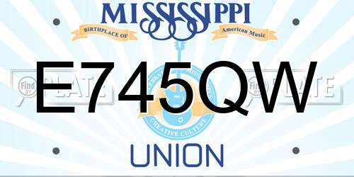 E745QW Mississippi License Plate