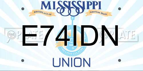 E74IDN Mississippi License Plate
