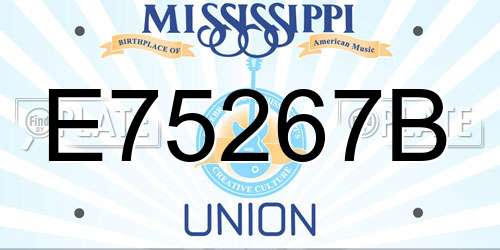 E75267B Mississippi License Plate