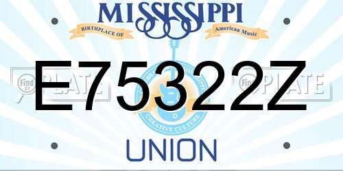E75322Z Mississippi License Plate