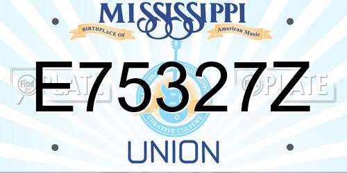E75327Z Mississippi License Plate